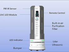 將圖片載入圖庫檢視器 S3C1 UV-C LED Ultraviolet Disinfection Robot

